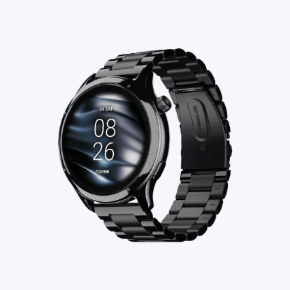 Picture of oppo Mettle Smartwatch with Bluetooth Calling (35.56mm HD Display, IP68 Water Resistant, Elite Black Strap)