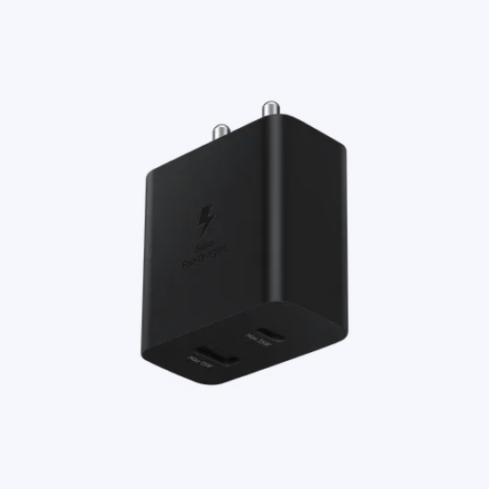 Picture of SAMSUNG Duo TA220 35W Type A & Type C 2-Port Fast Charger (Adapter Only, Support PD 3.0 PPS, Black)