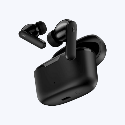 Picture of boAt Airdopes Ultra Plus TWS Earbuds with Passive Noise Cancellation (IPX5 Sweat Resistant, ASAP Charge, Active Black)